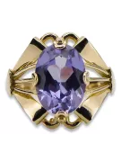 Anillo Alejandrita Oro amarillo de 14 quilates Estilo vintage vrc015y